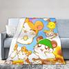 Cute Hamtaro  Warm Soft Blanket  Kids Adult Plush Throw Blanket Comfortable Couch Chair Flannel Bedspread Sofa Bed Cover