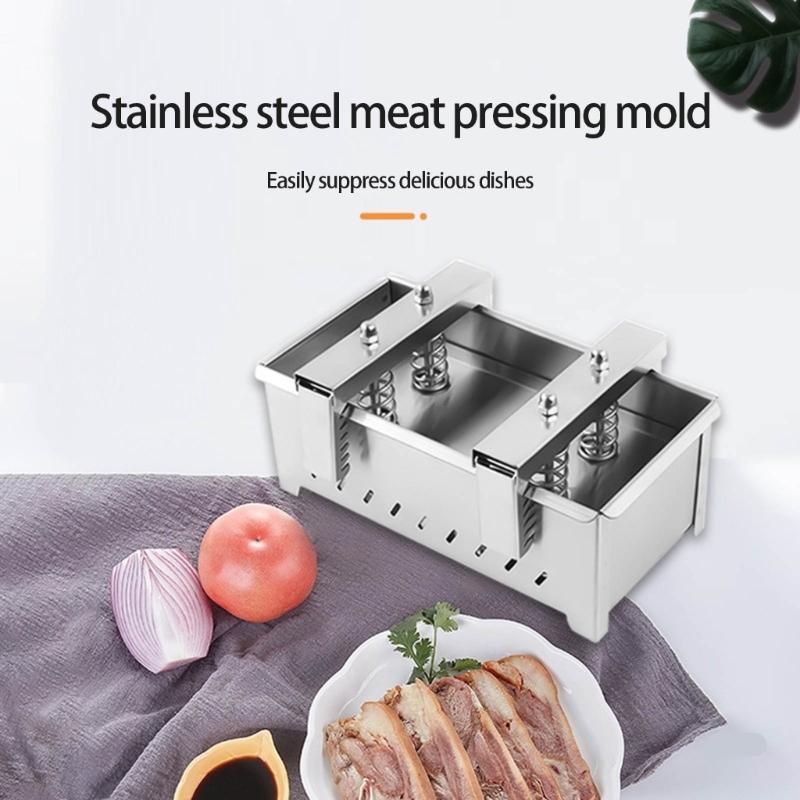 Commercial Grade 1KG Stainless Steels Meat Molder For Burgers Bacons Patties Kitchen Tool Includes Cheesecloth