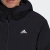 Adidas Solid Color Logo Graphic Hooded Jacket Women Outerwear Black HT8712