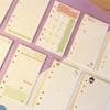 Kawayi A5 A6 Loose Leaf Notebook Refill Spiral Binder Inner Page Weekly Monthly To Do Line Dot Grid Inside Paper Stationery