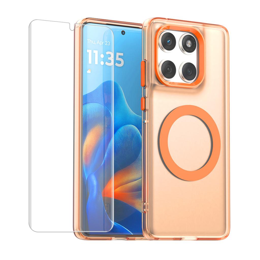 For Motorola Edge 60 Pro 5G ENKAY Hat-Prince Magnetic Case with Hydrogel Film PC TPU Phone Cover