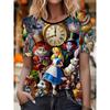 Streetwear Punk Style Graphic Tee Women - Comfortable Breathable Casual Round Neck Short Sleeve Top