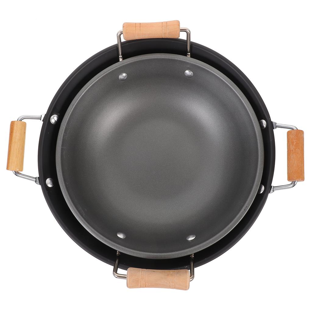 Frying Pans Nonstick with Lid Stainless Steel Griddle Work Thickened Pot Paella Metal Cooking Wok