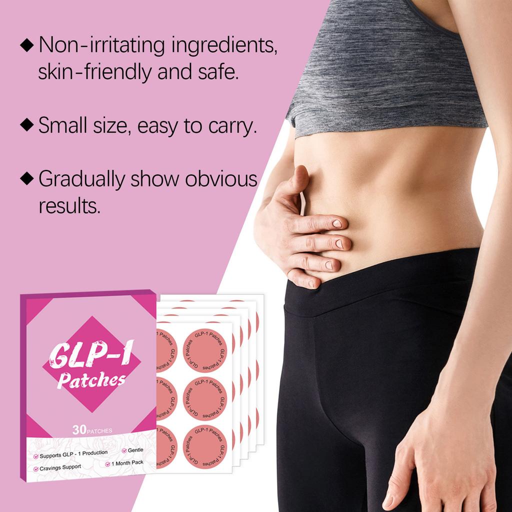 30PCS Body Slimming Patch Natural Extracts GLP-1 Formula Ultra Thin Invisible Weight Management Patch For Women And Men
