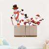 4pcs Cartoon Christmas Series Festival Switch Sticker DIY Wall Art Stickers Home Switch Frame Decoration Removable Self-adhesive