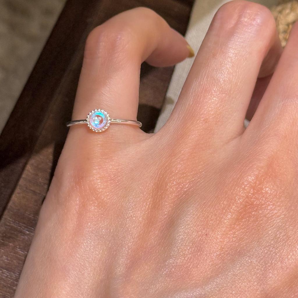 Xiaomi BF CLUB 925 Sterling Silver Ring For Women Jewelry Blue Stone Retro Open Vintage Handmade Ring Allergy For Party Birthday Gift