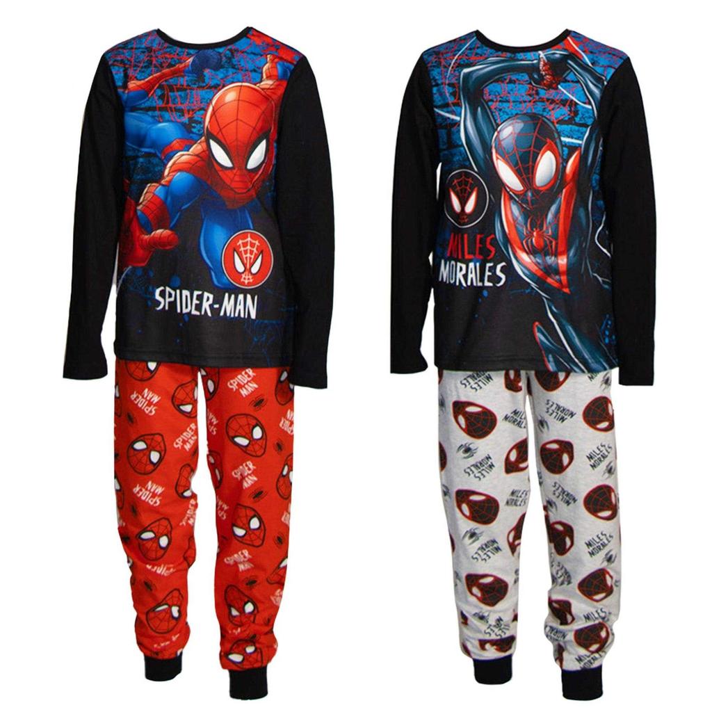 Spiderman: Miles Morales Childrens/Kids Logo Long Pyjama Set (Pack of 2)