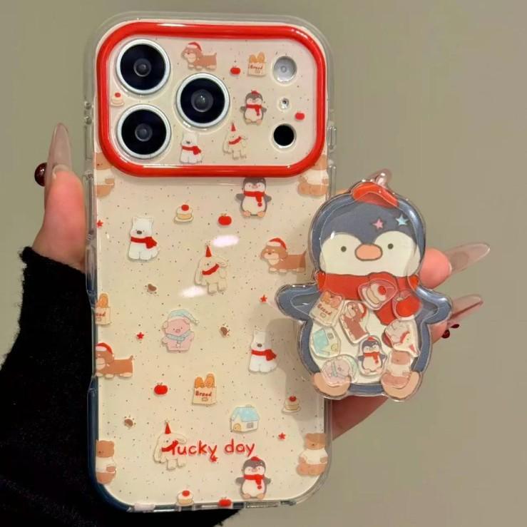 Cute dessert penguin pony rocking music for iphone17pro apple 16 new 15 mobile phone case
