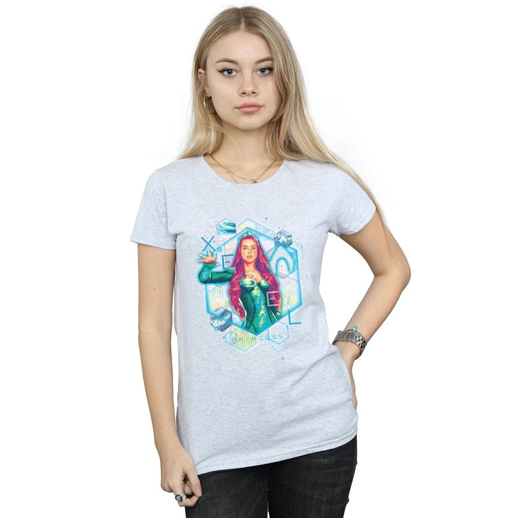 DC Comics Womens/Ladies Aquaman Mera Geometric Cotton T-Shirt