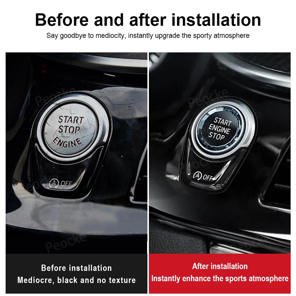 Crystal Car Engine Start Stop Button for BMW F30 F10 F06 F12 F32 F33 G30 G31 G38 F06 F36 F20 Ignition Switch Button Accessories
