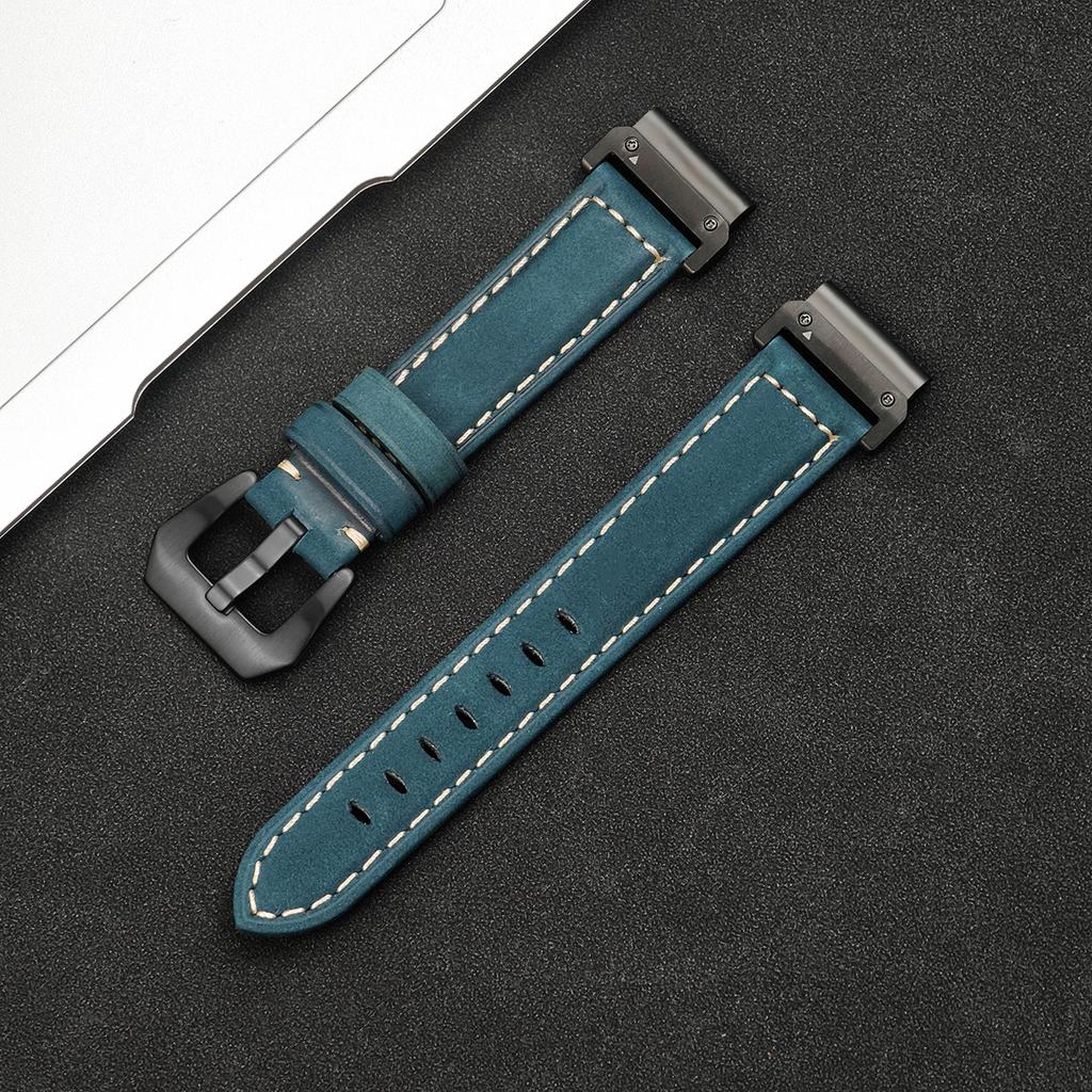 Quickfit 26mm 22mm Strap for Garmin Epix Pro 51mm 47mm Tactix 8 7 Pro Fenix 8 7 7X Enduro3 Genuine Leather Watchband Accessories