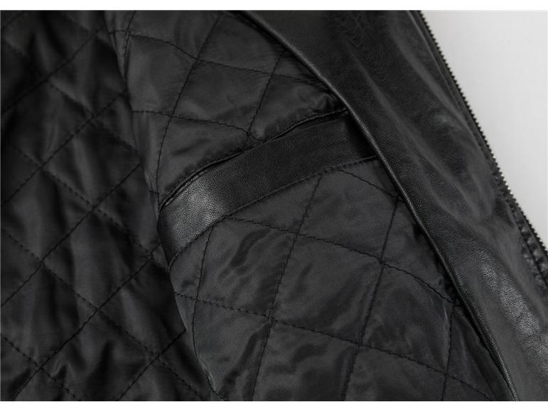 Pánská kožená bunda Philipp Plein se stojáčkem a lebkou - Podzimní/Zimní kolekce