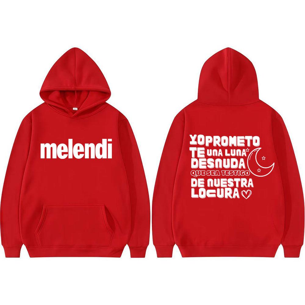 Rapper Melendi Album Tour Letters Printed Hoodie Men Women Fashion Harajuku Hoodies Casual Oversized Loose Sweatshirt Streetwear