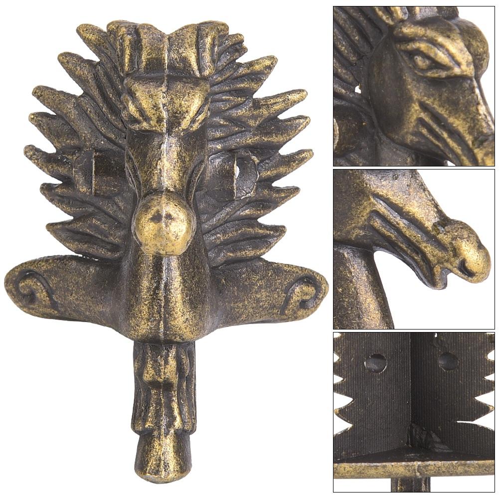 8PCS Horse Head Shaped Wooden Box Feet Leg Furniture Leg Corner Bracket Protector