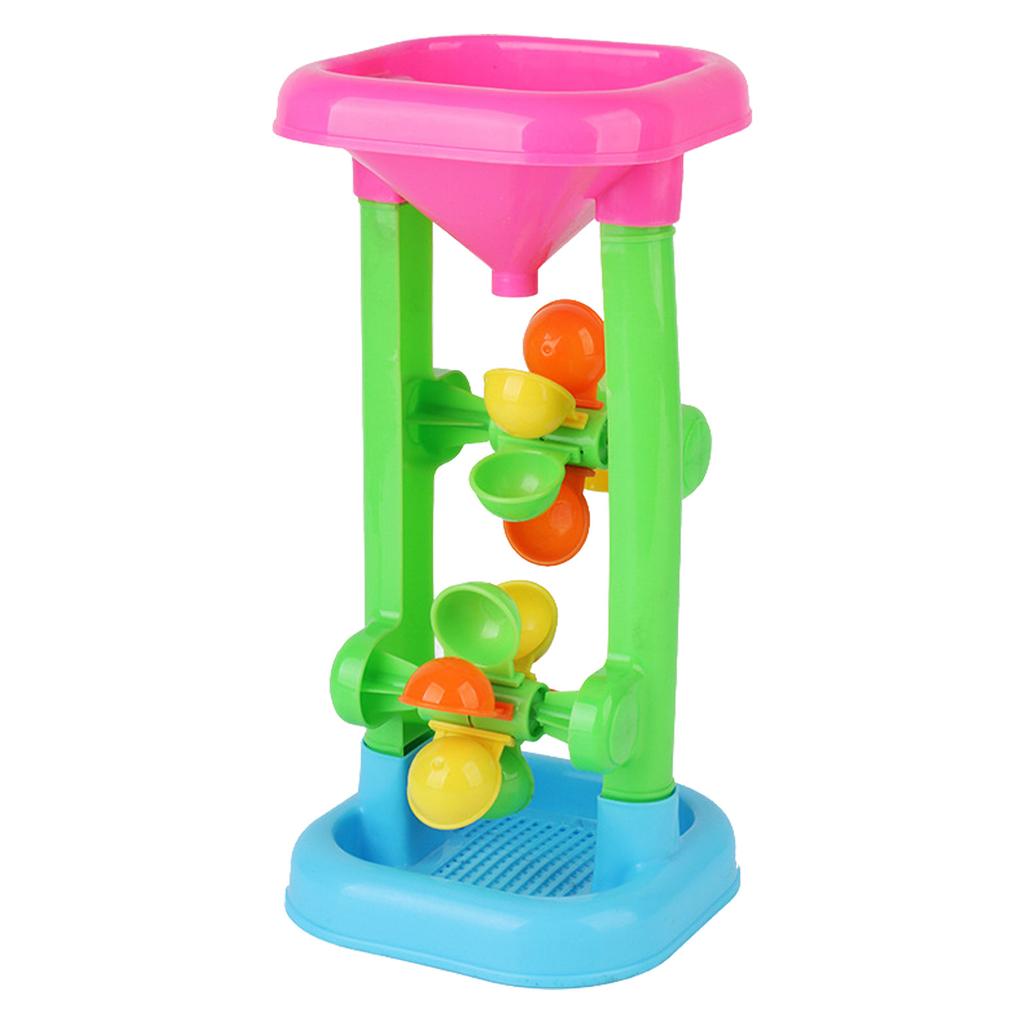 Kids Beach Toy Set Sand Timer And Water Wheel Combination Suitable For Multiple Sand Materials