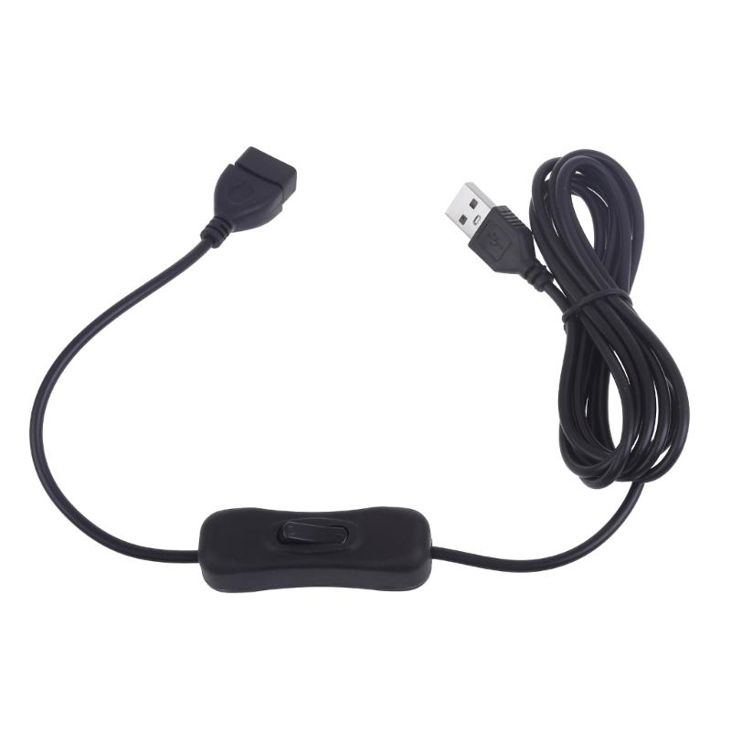 Extension Cable Line with On Off Switchs Suitable for USB Powered Electronics Travel Recorder Phone Laptop LED Desk Lamp