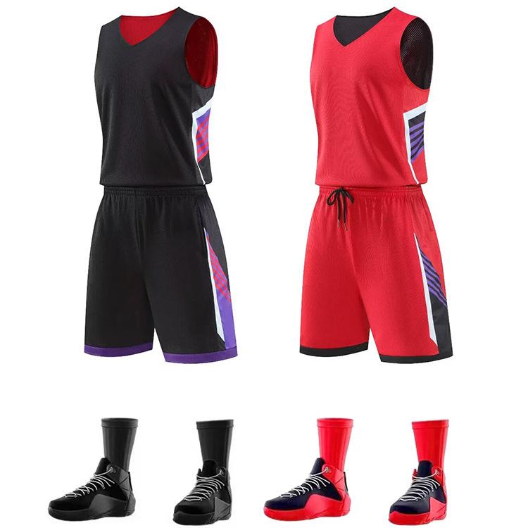 American Double-Sided Basketball Jersey Suit, Game Adult Ball Clothes, Children Wear Jerseys On Both Sides, Sports Jerseys, Men'S Jerseys