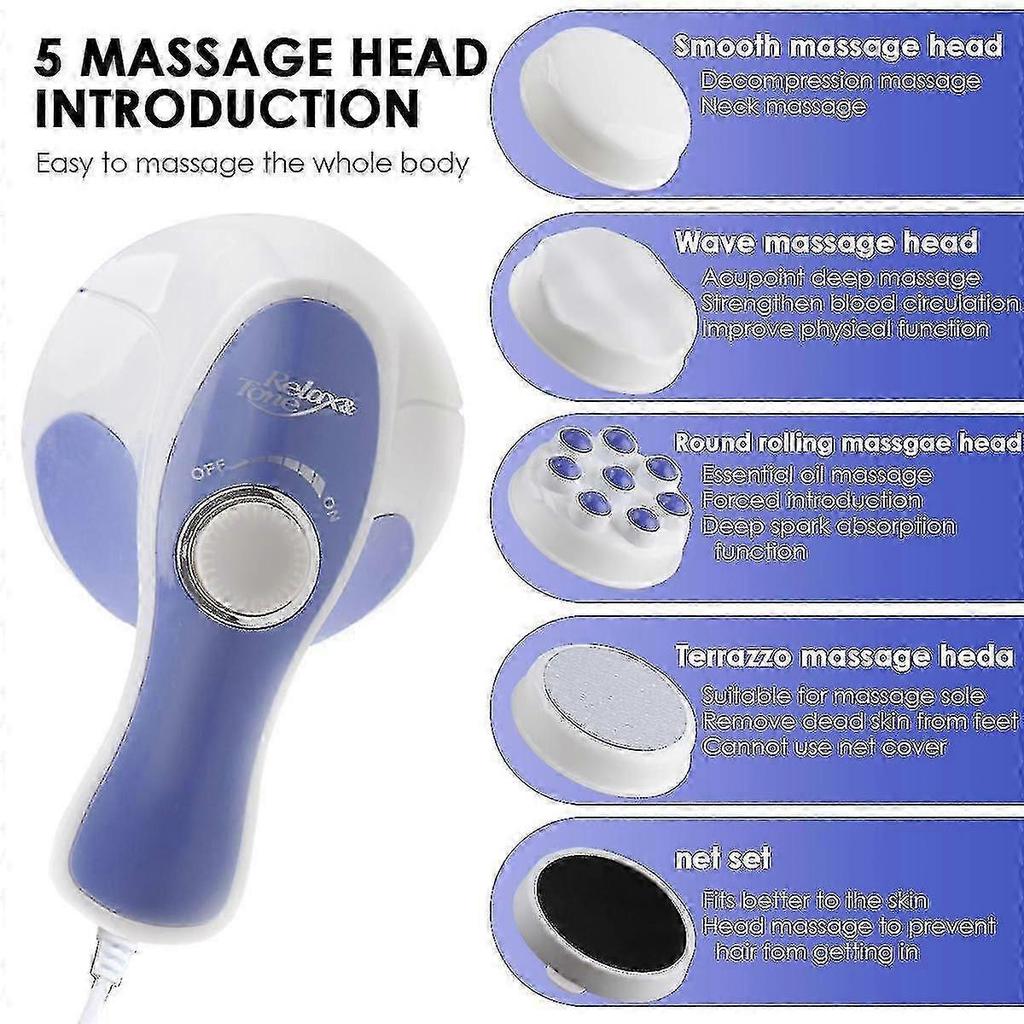5 Headers Spin Body Massager Relax Spin Tone Slimming Lose Weight Burn Fat Full Body Massage Device