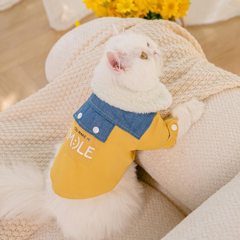 

Pet clothing Lamb wool Winter cotton coat Puppy dog Small dog Bigbear Pomeranian cat Winter warm cat clothes XXL (recommended weight 15-10kg)