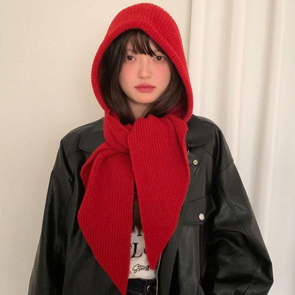 Scarf Cap Balaclava Hat Pullover Hat Winter Cap Cute Hooded Hat  Winter/Autumn