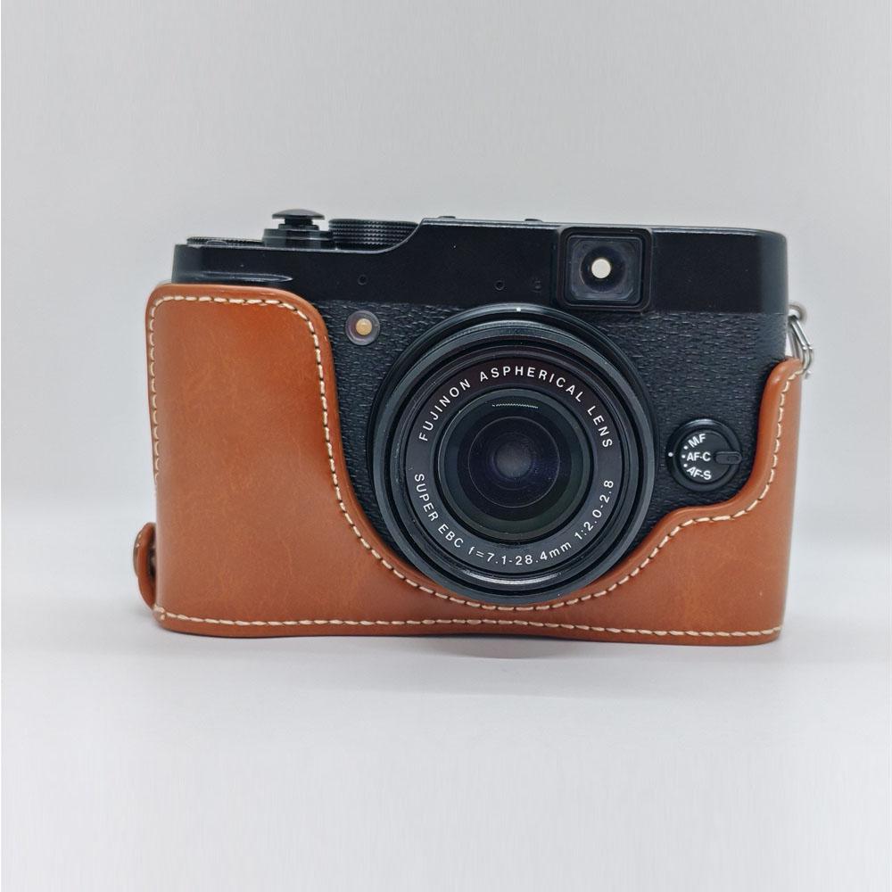 PU Leather Camera Half Case For Fujifilm X10 X20 Fuji X10 X20 Protective Base Bottom Battery Opening Cover
