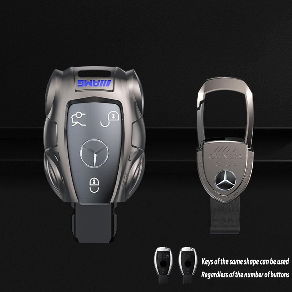 TXVBT1 Hot 2026 New For Benz Zinc Alloy Car Key Case Keyless Cover Key Shell Car Accessories For Mercedes Benz AMG C E-Class CLA GLC GL