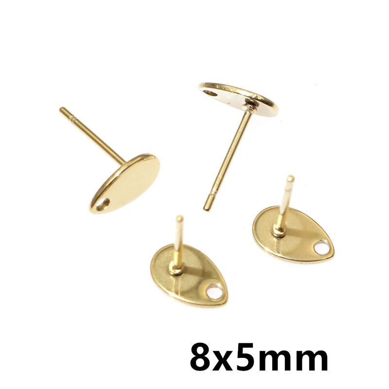 20pcs Craft Stud Earring Pins Stainless Steel DIY Earring Geometric Polygonal Earrings Posts Earring Jewelry Making Accessories