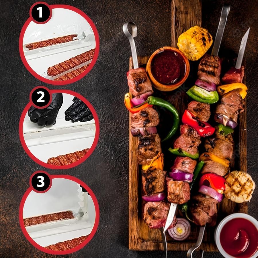 Manuelle Kebab-Form | Türkisches Kebab-Herstellungswerkzeug, Einfach zu bedienen für Grill-Anfänger, Hergestellt aus ABS, Kein Strom erforderlich