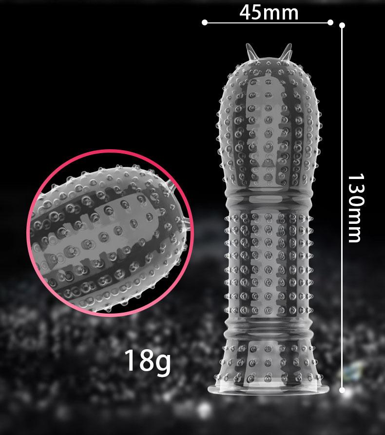 Crystal Dot Delay Condom Penis Sleeve Lasting Enlargement Sex product Spike Clitoris Delay Erection Aid Extend Toys for Man