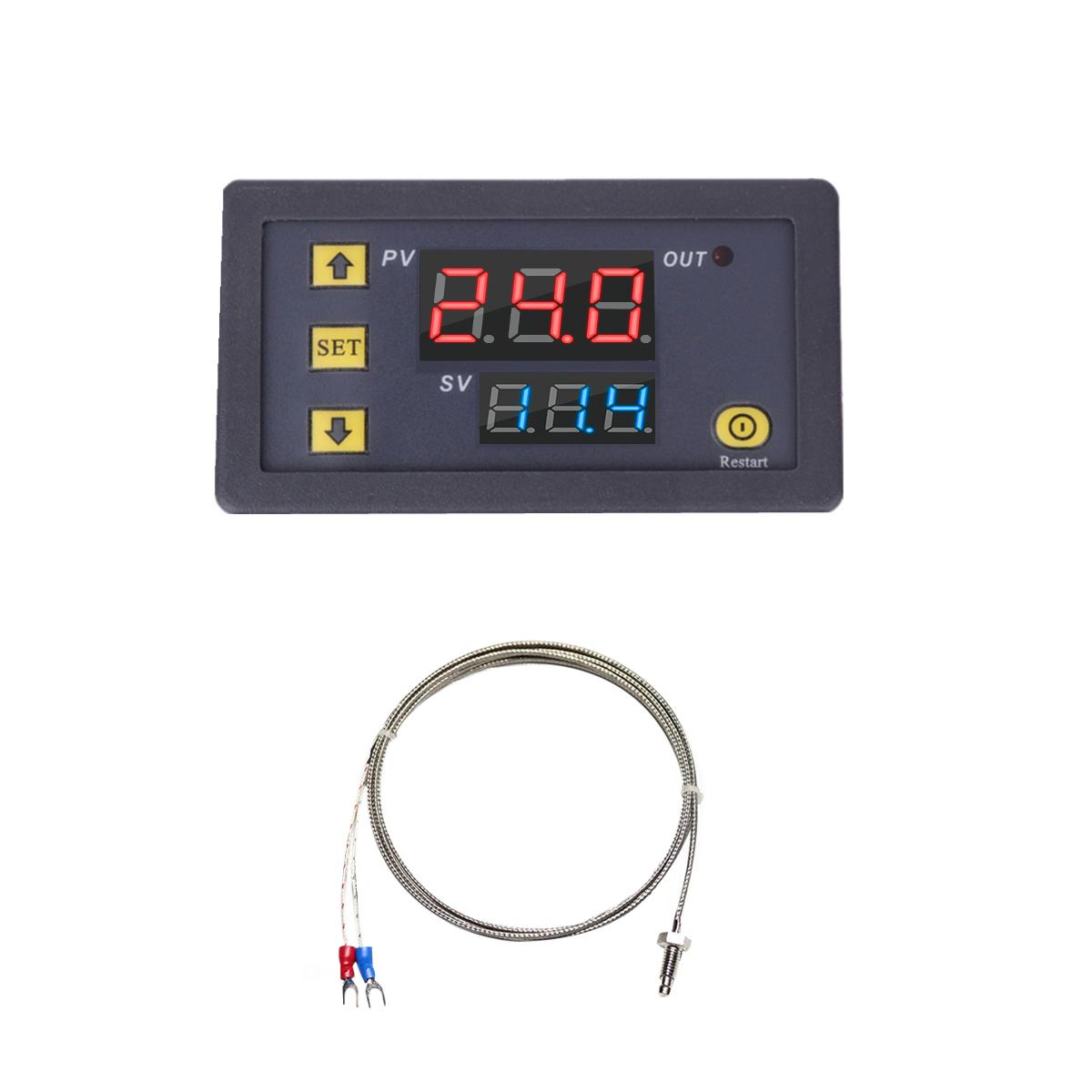 

Intelligent Thermostat Temperature Control 1 Way 10A Relay -60~500 Degree K Type M6 Thermocouple Sensor DC 5V 12V 24V AC 220V DC 12V