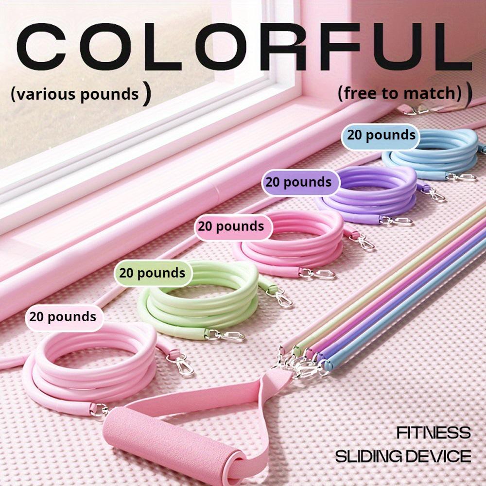 Set de Barra de Pilates de 12 Piezas para Entrenamiento Fitness y Yoga Multifuncional en Casa