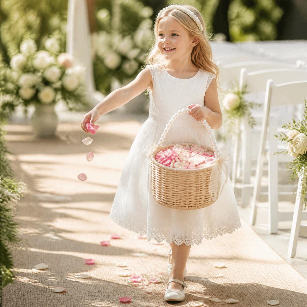 Natural-Looking Woven Flower Basket Artificial Flower Arrangement Basket Storage Basket  Photo Prop