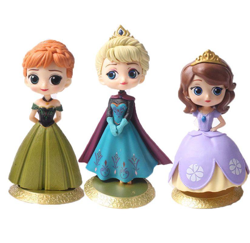 Enchanting Frozen Princess Elsa Anna Sofia Mini Figures Pvc Miniatures For Kids Fans