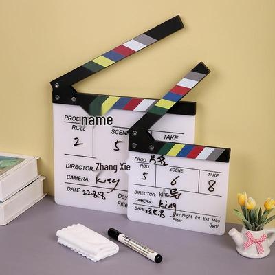 Professionelle schwarz-weiße Acryl-Filmklappen-Ornament