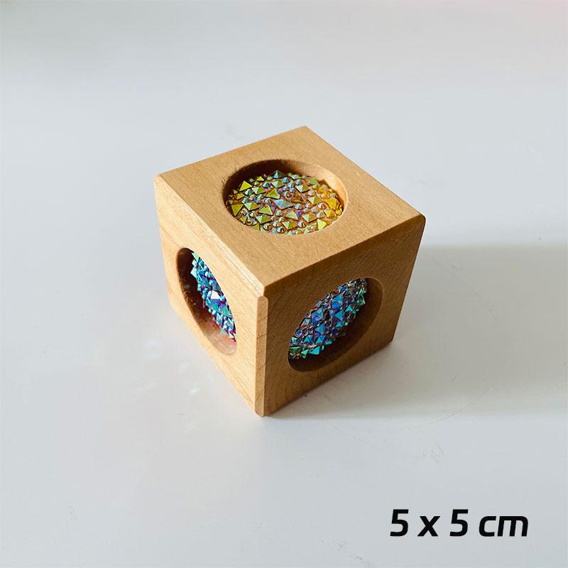 

Large Gem Cube Stacking Building Blocks Basswood Crystal Gem Blocks Montessori Educational Wooden Open Ended Toys for Children