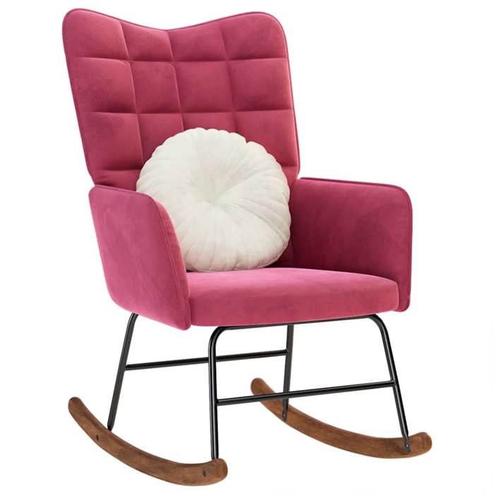 VidaXL Chaise à bascule Rouge bordeaux Velours, chaise, chaise de salon, chaise de relaxation, chaise longue, siège de 4016837