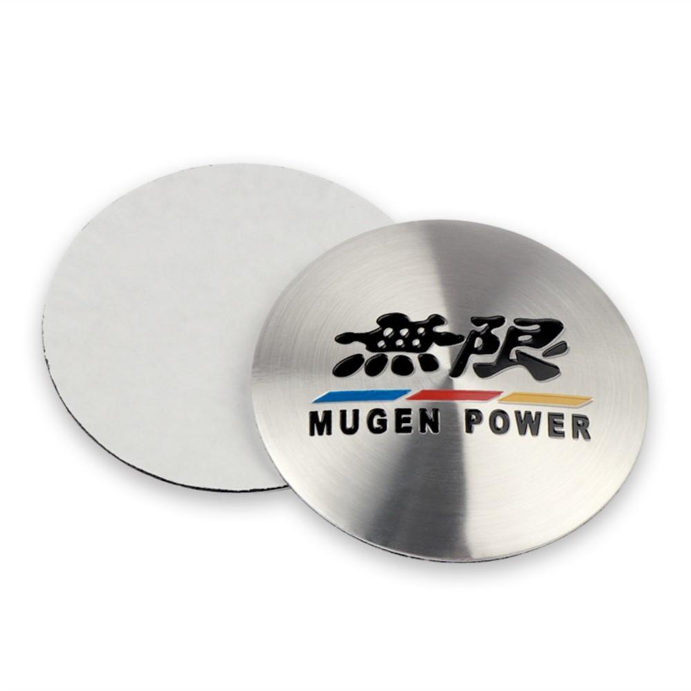 56/60mm Car Wheel Hub Center Cap Aluminum Metal Logo Stickers For Honda Mugen Power Civic Accord Odyssey City CRZ CRV Spirior