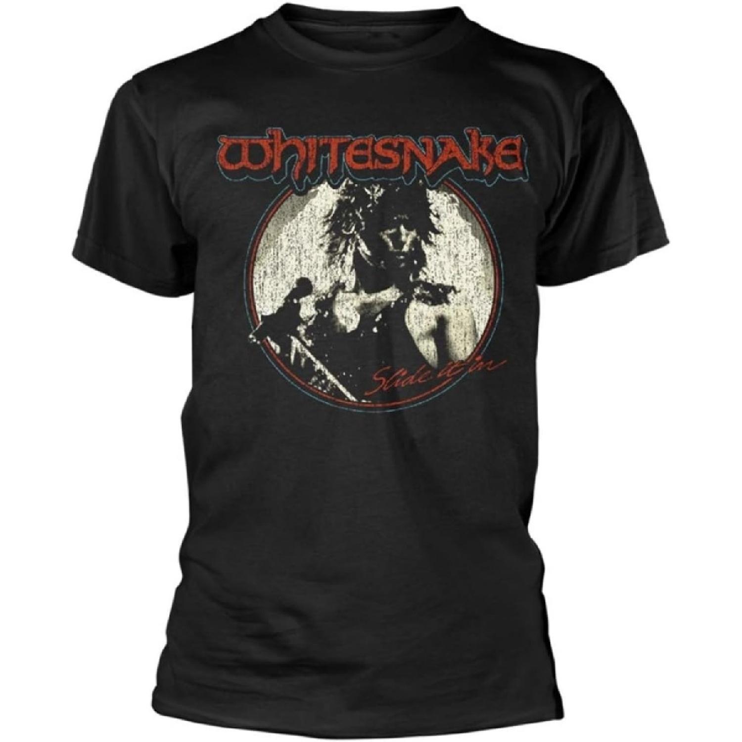 Plastic Head Whitesnake  Slide  (Black) T-Shirt S