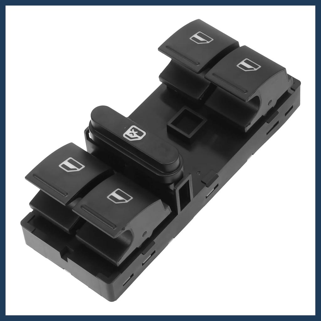 Power Window Switch, Driver Side Window Control Switch No.1K4959857AREH for Volkswagen Tiguan 2009-2017 Black, 1pcs