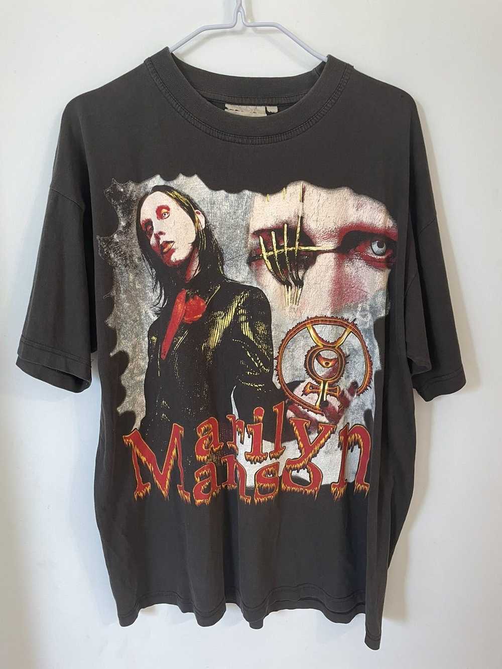 Vintage 90 Marilyn Manson Black Short Sleeve Unisex Tshirt S5XL KH5062 XXL