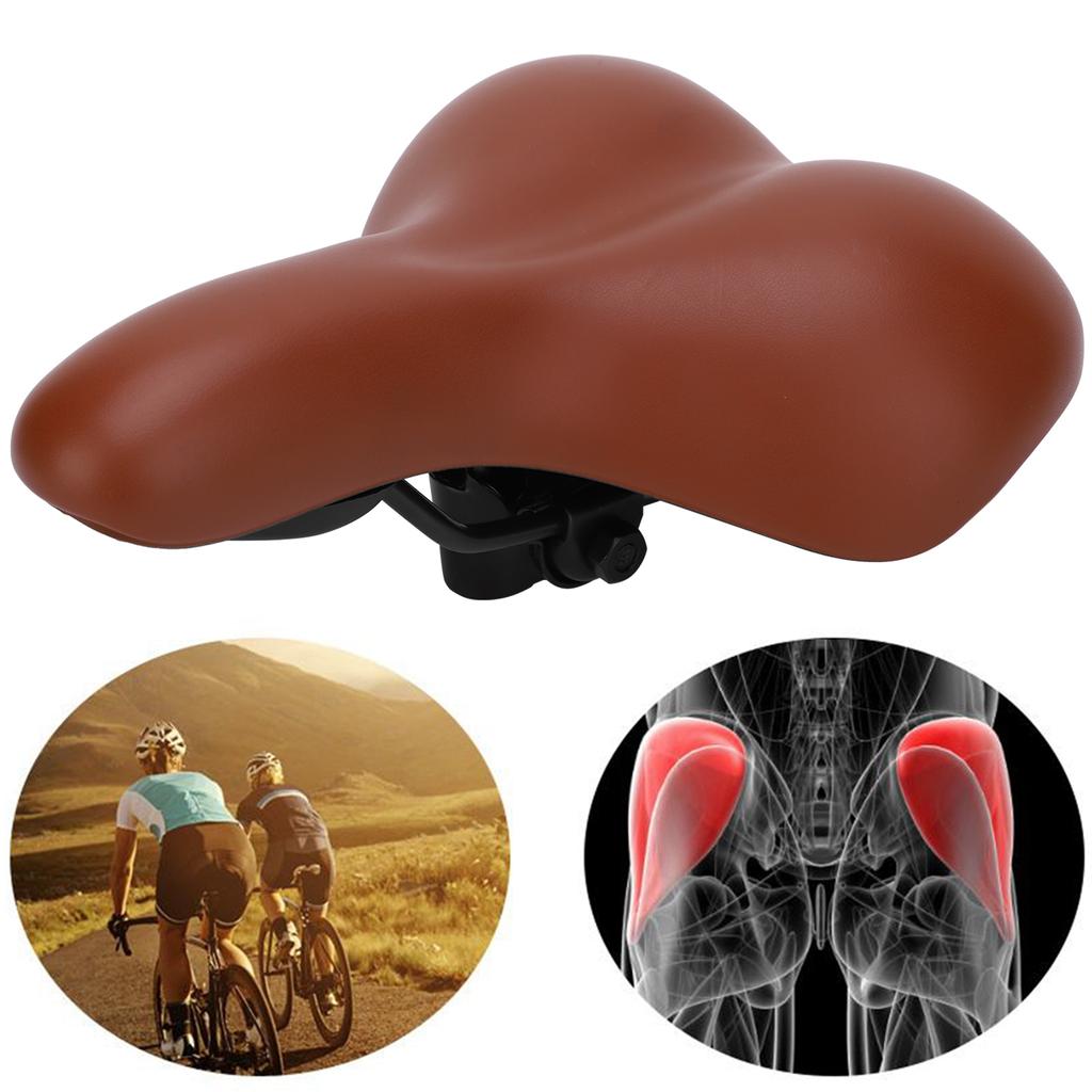 PU Koža Ergonomický Nárazník Sedlo na Horský Bicykel Sedadlo Poťah Vankúša na Bicykel Doplnok Hnedý