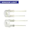 10PCS NEW F8 8mm 0.5W 3.0-3.2V Straw Hat LED White Super Bright LED Lamp Wide Angle Transparent LED Lamp Strawhat LED