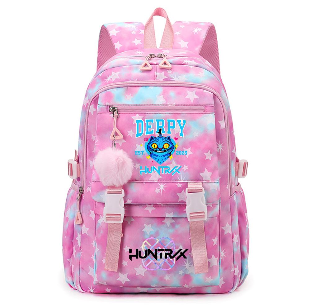 Anime K-Pop Demon Hunters Printed Backpack Large Capacity Bookbag Laptop Unisex Student Boy Girl School Bag Large Capacity Travel Outdoor Bag