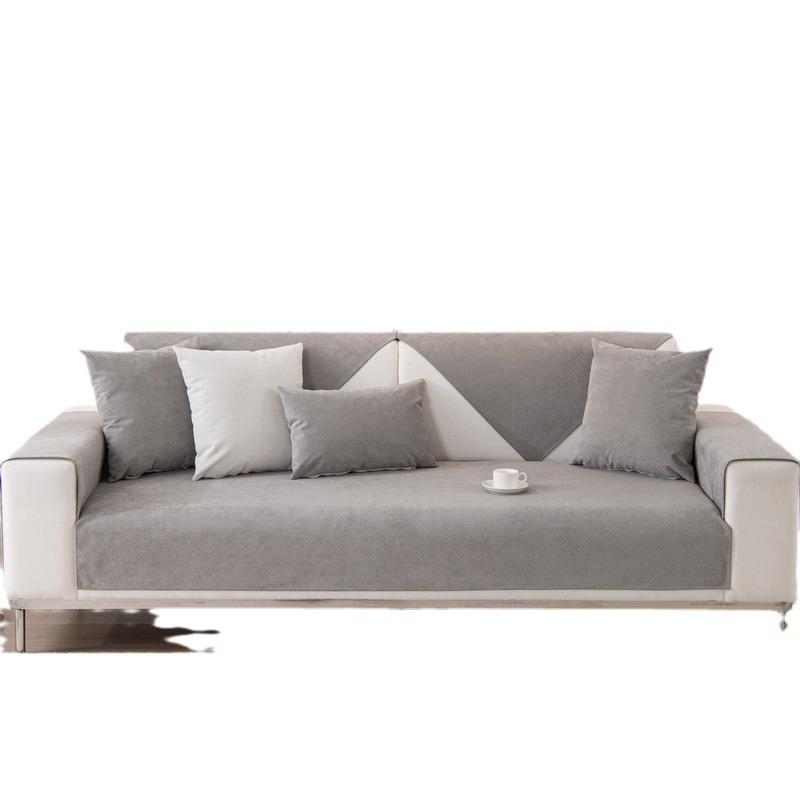 Waterproof and Anti-cat Scratch Sofa Cushion, Universal Anti-slip and Anti-run Cushion for All Seasons, Simple Modern Non-stick Hair Sofa Cover Cloth