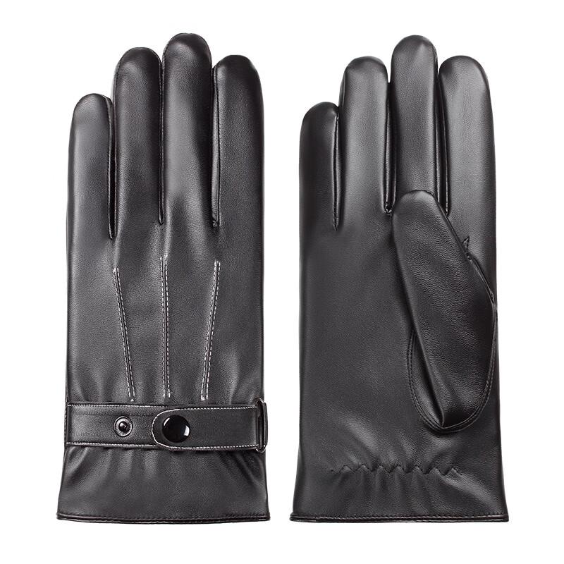 Nanjiren Men's Winter Touchscreen Leather Gloves