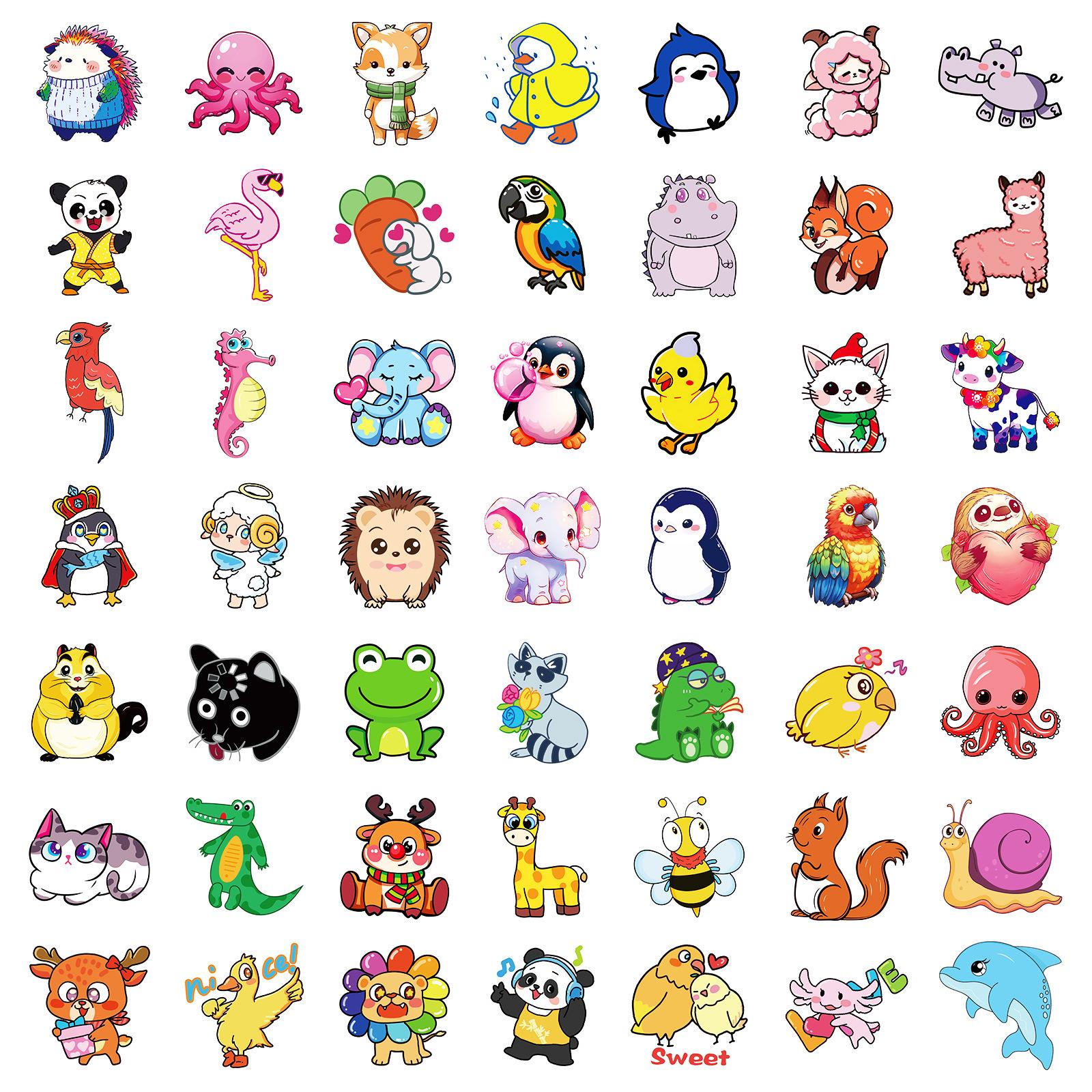 

Create 100 Cute Animal Xiaoqing Fresh Air Suitcase Water Cup Notebook Cute Wind Waterproof Sticker
