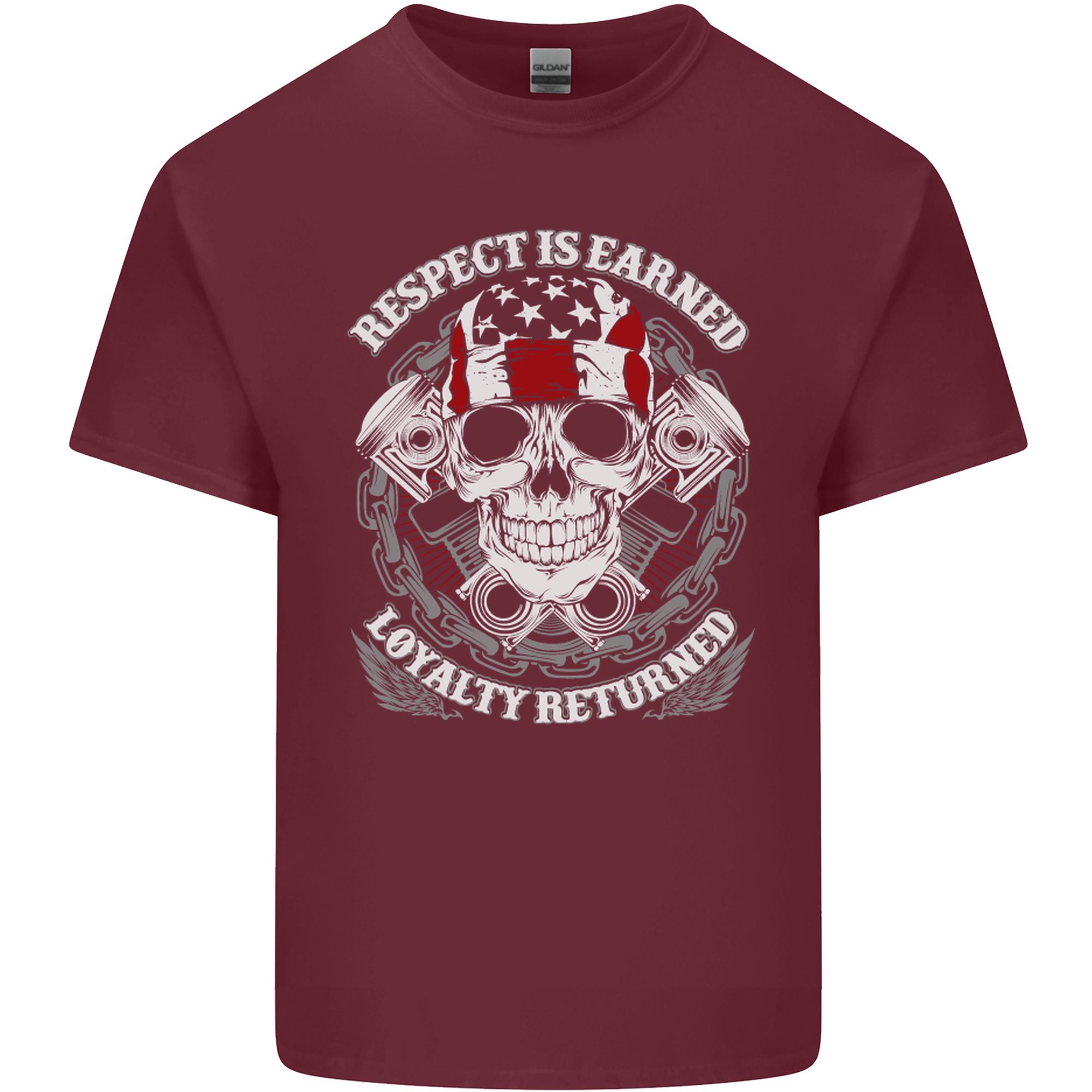 Respect Earned Motorbike Motorcycle Biker Unisexs Light Cotton TShirt S