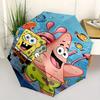 1pc SpongeBob SquarePants Automatic Opening/Closing Umbrella - Portable 3-Fold Design with 8-Bone Iron Frame, Outdoor, for Fans, Travelers, Daily