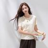 Sancai Women's Plus Size Round Neck Short Sleeve Knit Top
