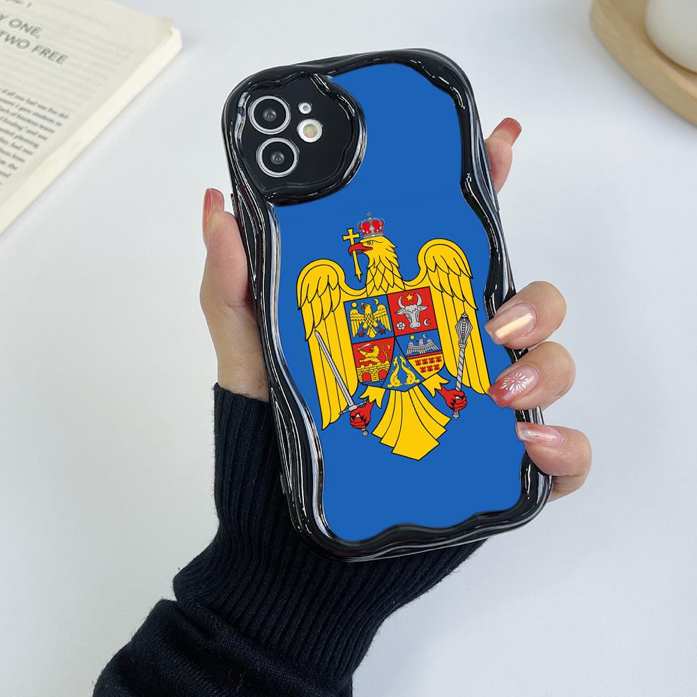 Ae94 Republic of Moldova Flag Protective Phone Cases for Apple iPhone 16 15 14 13 Pro Max 11 12 mini XR 7 8 6s Plus XS Max SE Wave TPU Back Cover
